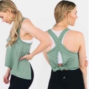 NWT ZYIA Active forest nimbus split back tank XXL